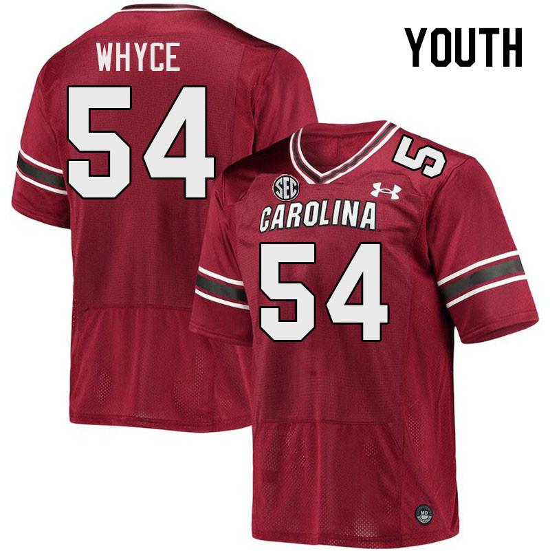 Youth #54 Jamaal Whyce South Carolina Gamecocks 2023 College Football Jerseys Stitched-Garnet